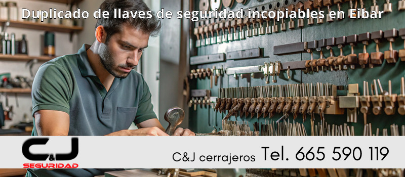 Duplicado de llaves de seguridad incopiables en Eibar