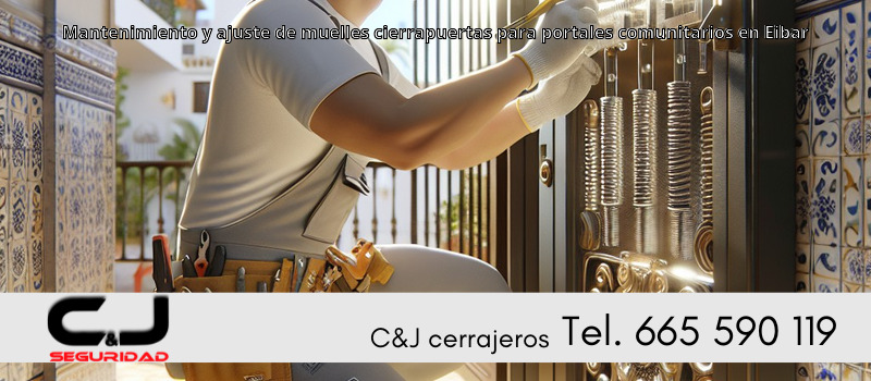 Mantenimiento y ajuste de muelles cierrapuertas para portales comunitarios en Eibar